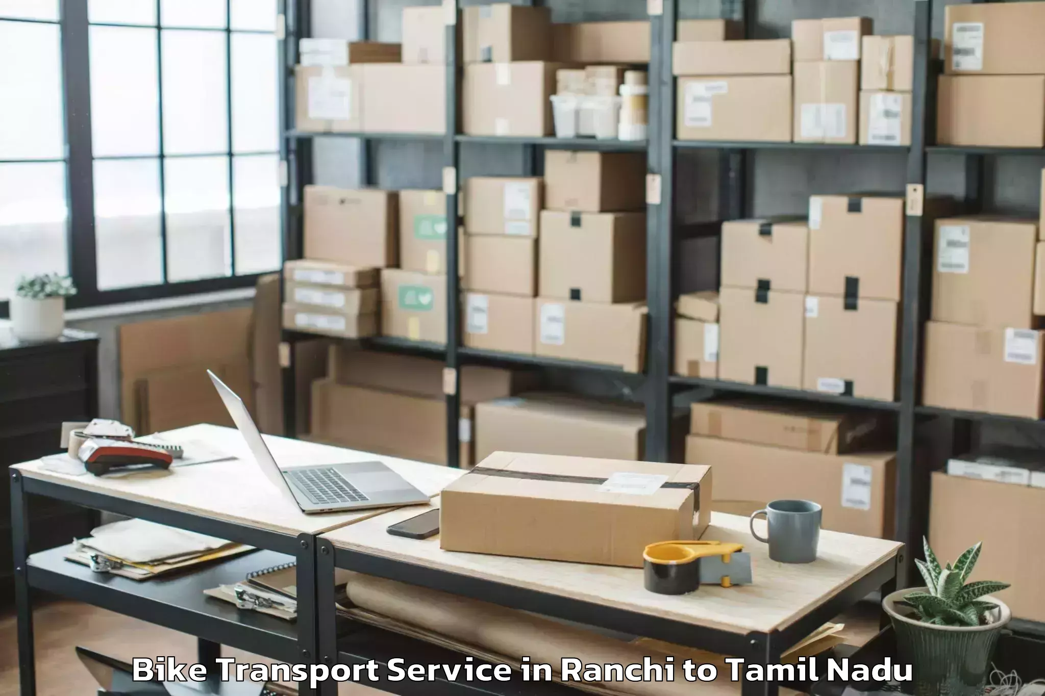 Book Ranchi to Vettavalam Bike Transport Online